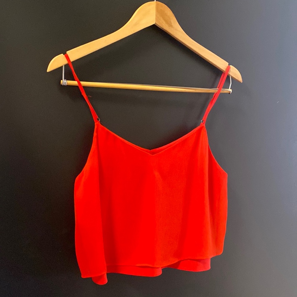 Alice & Olivia: Red Crop Top